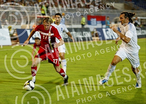Friendly football match held on stadium Partizan between Serbia and Greece.Prijateljska fudbalska utakmica Srbija - Grcka odigrana na stadionu Partizana.