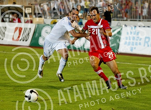 Friendly football match held on stadium Partizan between Serbia and Greece.Prijateljska fudbalska utakmica Srbija - Grcka odigrana na stadionu Partizana.