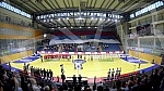 The first play-off match for the World Cup in France between Serbia and Hungary played in Kraljevo.Prva utakmica baraza (play-off) za odlazak na Svetsko prvenstvo u Francuskoj izmedju Srbije i Madjarske odigrana u Kraljevu.