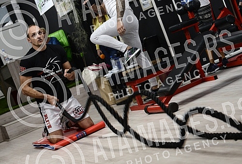 Training and sparring Igor Rakocevic - Vice President of the Basketball Federation of Serbia and Dusan Dzakic.Sparing i trening Igora Rakocevica - potpredsednik Kosarkaskog saveza Srbije i Dusana Dzakica.