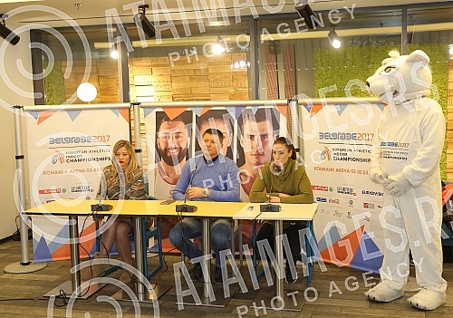Press conference before the European Championship in the hall - Kombank arena.Pres konferencija pred Evropsko prvenstvo u dvorani - Kombank areni. 
