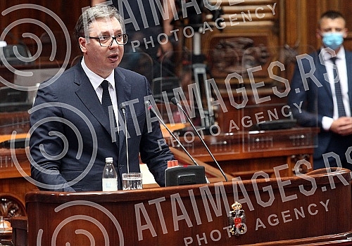 The fifth special session of the National Assembly of the Republic of Serbia, on whose agenda was the Report on the work of the Office for Kosovo and Metohija (in the period from May 2019 to June 2021) submitted by the Government and the Report on th