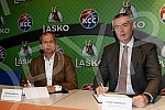 Signing of the sponsorship agreement between the Basketball Association of Serbia and the Lasko brewery.Potpisivanje sponzorskog ugovora izmedju Kosarkaskog saveza Srbije i pivare Lasko.