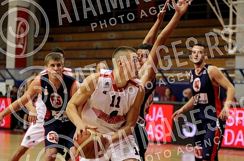 Utakmica sestog (6.) kola Kosarkaske lige Srbije (KLS) odigrana u Zelezniku izmedju KK FMP i KK Vojvodina Srbijagas.