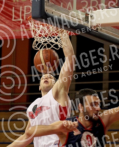 Utakmica sestog (6.) kola Kosarkaske lige Srbije (KLS) odigrana u Zelezniku izmedju KK FMP i KK Vojvodina Srbijagas.