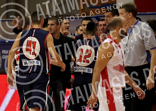 Utakmica sestog (6.) kola Kosarkaske lige Srbije (KLS) odigrana u Zelezniku izmedju KK FMP i KK Vojvodina Srbijagas.