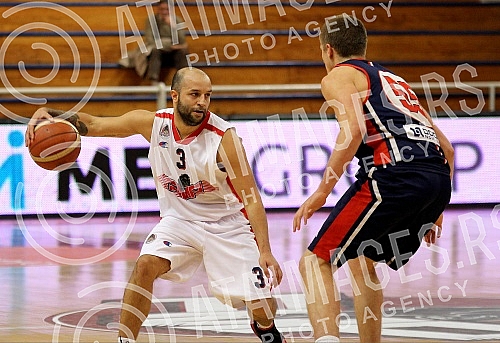 Utakmica sestog (6.) kola Kosarkaske lige Srbije (KLS) odigrana u Zelezniku izmedju KK FMP i KK Vojvodina Srbijagas.