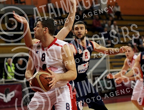 Utakmica sestog (6.) kola Kosarkaske lige Srbije (KLS) odigrana u Zelezniku izmedju KK FMP i KK Vojvodina Srbijagas.