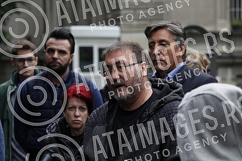 Press conference of the Vice President of the Party of Freedom and Justice Dejan Bulatovic on the occasion of lower and lower prices of cattle, and higher and higher prices of meat in shops.Konferencija za medije potpredsednika Stranke slobode i pr