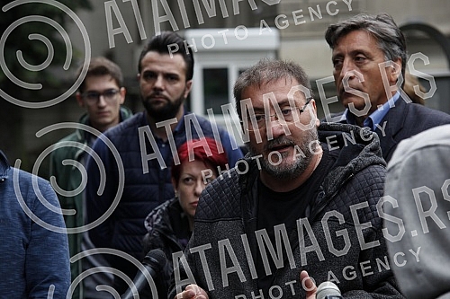 Press conference of the Vice President of the Party of Freedom and Justice Dejan Bulatovic on the occasion of lower and lower prices of cattle, and higher and higher prices of meat in shops.Konferencija za medije potpredsednika Stranke slobode i pr