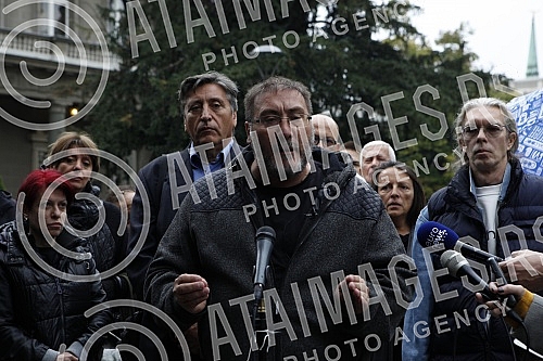 Press conference of the Vice President of the Party of Freedom and Justice Dejan Bulatovic on the occasion of lower and lower prices of cattle, and higher and higher prices of meat in shops.Konferencija za medije potpredsednika Stranke slobode i pr
