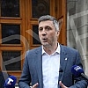 A press conference of the Serbian movement Dveri was held in front of the building of the Government of Serbia with the topic 