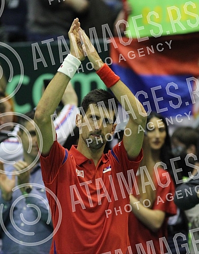 Prvo kolo Svetske grupe Dejvis kupa izmedju Srbije i Kazahstana odigrana u hali 