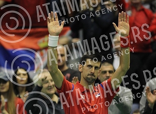 Prvo kolo Svetske grupe Dejvis kupa izmedju Srbije i Kazahstana odigrana u hali 