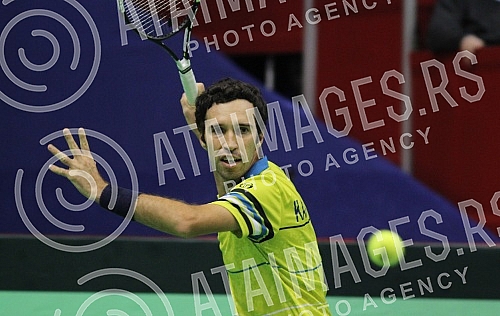 Prvo kolo Svetske grupe Dejvis kupa izmedju Srbije i Kazahstana odigrana u hali 