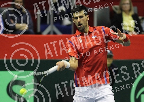 Prvo kolo Svetske grupe Dejvis kupa izmedju Srbije i Kazahstana odigrana u hali 