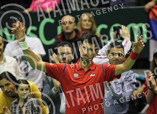 Prvo kolo Svetske grupe Dejvis kupa izmedju Srbije i Kazahstana odigrana u hali 