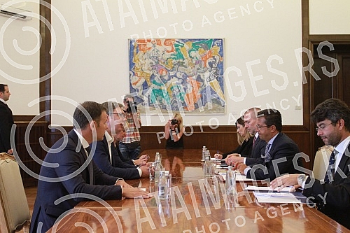 Meeting of Aleksandar Vucica and Andrea Oricio, Head of the OSCE Mission to Serbia.Sastanak Aleksandra Vucica i Andrea Oricio, Sef Misije OEBS-a u Srbiji