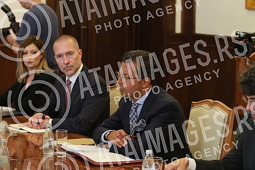 Meeting of Aleksandar Vucica and Andrea Oricio, Head of the OSCE Mission to Serbia.Sastanak Aleksandra Vucica i Andrea Oricio, Sef Misije OEBS-a u Srbiji