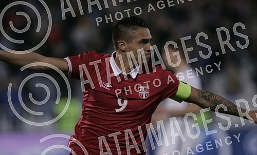 Play-off for Final Tournament, First leg for UEFA European Under-21 Championship between Serbia and Norway held on stadium of FK Partizan.Prva utakmica baraza za UEFA Prvenstvo evrope za igrace do 21 godine odigrana na stadionu Partizana izmedju Srb