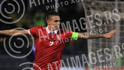 Play-off for Final Tournament, First leg for UEFA European Under-21 Championship between Serbia and Norway held on stadium of FK Partizan.Prva utakmica baraza za UEFA Prvenstvo evrope za igrace do 21 godine odigrana na stadionu Partizana izmedju Srb