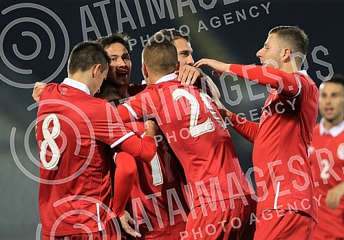 Play-off for Final Tournament, First leg for UEFA European Under-21 Championship between Serbia and Norway held on stadium of FK Partizan.Prva utakmica baraza za UEFA Prvenstvo evrope za igrace do 21 godine odigrana na stadionu Partizana izmedju Srb
