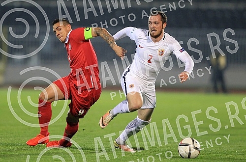 Play-off for Final Tournament, First leg for UEFA European Under-21 Championship between Serbia and Norway held on stadium of FK Partizan.Prva utakmica baraza za UEFA Prvenstvo evrope za igrace do 21 godine odigrana na stadionu Partizana izmedju Srb