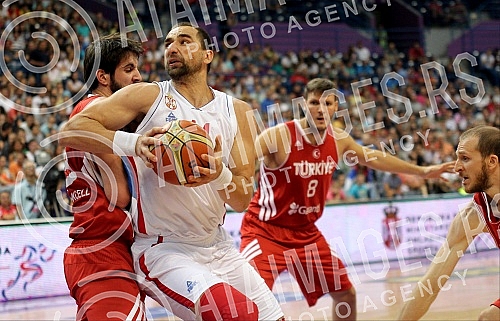  Finalna utakmica izmedju Srbije i Turske (Serbia vs Turkey) na Acibadem Trofej Beograda u kosarci u Kombank areni