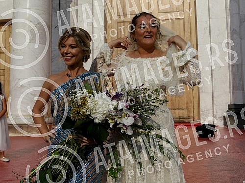 Wedding of familly Karic held in Temple of St Sava.Crkveno vencanje clanova porodice Karic u Hramu Svetog Save.