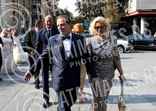 Wedding of familly Karic held in Temple of St Sava.Crkveno vencanje clanova porodice Karic u Hramu Svetog Save.