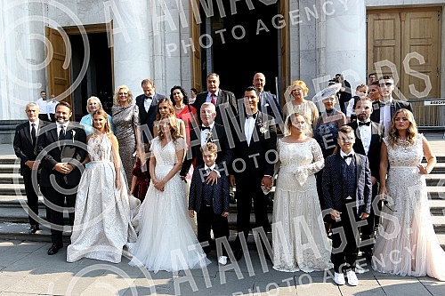 Wedding of familly Karic held in Temple of St Sava.Crkveno vencanje clanova porodice Karic u Hramu Svetog Save.