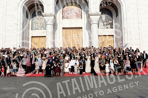 Wedding of familly Karic held in Temple of St Sava.Crkveno vencanje clanova porodice Karic u Hramu Svetog Save.