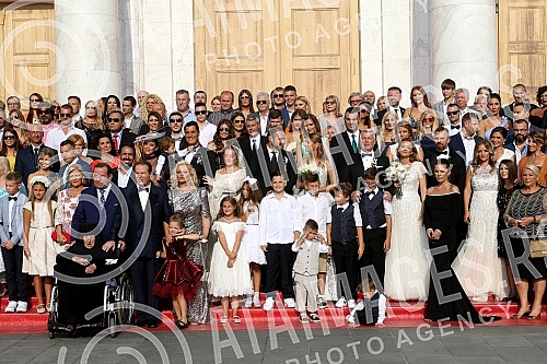 Wedding of familly Karic held in Temple of St Sava.Crkveno vencanje clanova porodice Karic u Hramu Svetog Save.