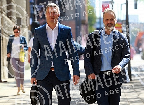 The President of the Serbian Movement Dveri and MP Bosko Obradovic and the President of the Executive Committee of Correct Serbia Sasa Varinac submitted the request to ban Europride 2022 to the Government of the Republic of Serbia, the Ministry of In