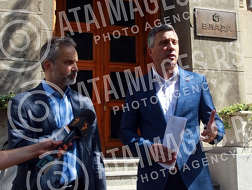 The President of the Serbian Movement Dveri and MP Bosko Obradovic and the President of the Executive Committee of Correct Serbia Sasa Varinac submitted the request to ban Europride 2022 to the Government of the Republic of Serbia, the Ministry of In