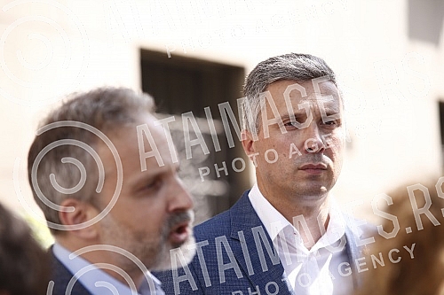 The President of the Serbian Movement Dveri and MP Bosko Obradovic and the President of the Executive Committee of Correct Serbia Sasa Varinac submitted the request to ban Europride 2022 to the Government of the Republic of Serbia, the Ministry of In