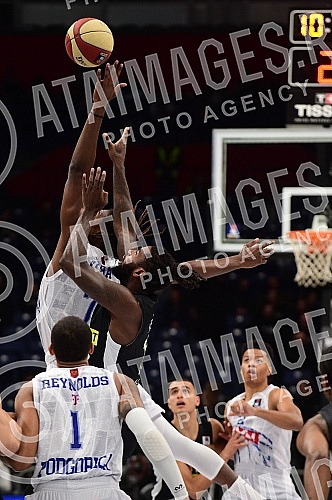 The match of Aba League between KK Partizan Mozzart Bet and KK Buducnost Voli.Utakmica Aba Lige izmedju KK Partizan Mozzart Bet i KK Buducnost Voli.