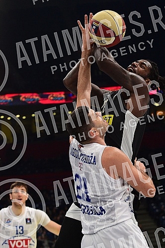 The match of Aba League between KK Partizan Mozzart Bet and KK Buducnost Voli.Utakmica Aba Lige izmedju KK Partizan Mozzart Bet i KK Buducnost Voli.