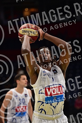 The match of Aba League between KK Partizan Mozzart Bet and KK Buducnost Voli.Utakmica Aba Lige izmedju KK Partizan Mozzart Bet i KK Buducnost Voli.
