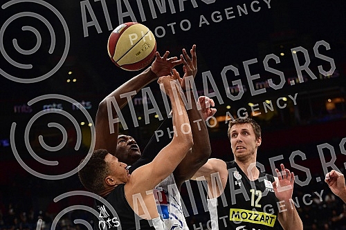 The match of Aba League between KK Partizan Mozzart Bet and KK Buducnost Voli.Utakmica Aba Lige izmedju KK Partizan Mozzart Bet i KK Buducnost Voli.