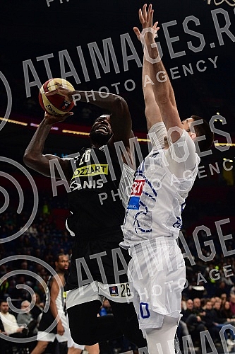 The match of Aba League between KK Partizan Mozzart Bet and KK Buducnost Voli.Utakmica Aba Lige izmedju KK Partizan Mozzart Bet i KK Buducnost Voli.