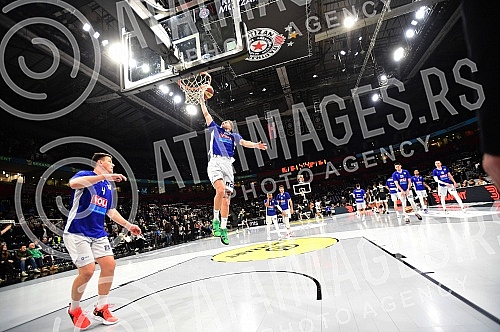The match of Aba League between KK Partizan Mozzart Bet and KK Buducnost Voli.Utakmica Aba Lige izmedju KK Partizan Mozzart Bet i KK Buducnost Voli.