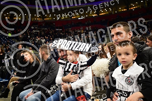 The match of Aba League between KK Partizan Mozzart Bet and KK Buducnost Voli.Utakmica Aba Lige izmedju KK Partizan Mozzart Bet i KK Buducnost Voli.