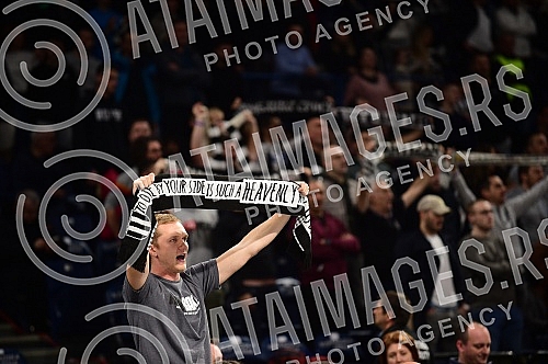 The match of Aba League between KK Partizan Mozzart Bet and KK Buducnost Voli.Utakmica Aba Lige izmedju KK Partizan Mozzart Bet i KK Buducnost Voli.