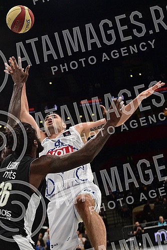 The match of Aba League between KK Partizan Mozzart Bet and KK Buducnost Voli.Utakmica Aba Lige izmedju KK Partizan Mozzart Bet i KK Buducnost Voli.