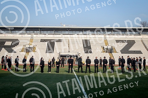 Marking anniversary of FC Manchester United airplane tragedy.Obelezavanje godisnjice avionske nesrece Mancester Junajteda.