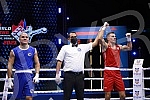 2021 Olympic Boxing World Championships - Stark Arena. Round 32, Men's Middle (75kg), Gabrijel Veocic (Croatia) (RED) vs Leo Cvitanovic (Bosnia and Herzegovina).Svetsko prvenstvo u olimpijskom boksu 2021 - Stark arena.