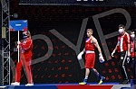 2021 Olympic Boxing World Championships - Stark Arena. Round 32, Light Heavyweight (80kg), Kaan Aykutsun(Turkey) (RED) vs Vladimir Mironchikov (Serbia).Svetsko prvenstvo u olimpijskom boksu 2021 - Stark arena.