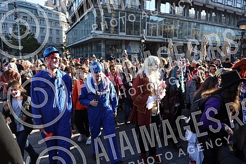 8. Belgrade Zombie Walk is an event organized as part of the 15th Festival of Serbian Fiction Film (October 29 - October 31, 2021), which takes place in the Hall of the Cultural Center.8. Beogradski zombie walk je manifestacija koja je organizovana