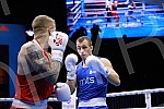 2021 Olympic Boxing World Championships - Stark Arena. Round 32, Light Heavyweight (80kg), Kaan Aykutsun(Turkey) (RED) vs Vladimir Mironchikov (Serbia).Svetsko prvenstvo u olimpijskom boksu 2021 - Stark arena.